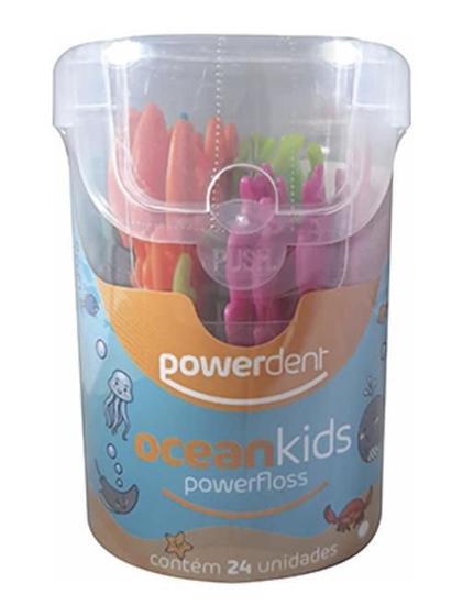 Imagem de Fio Dental Powerfloss Ocean Kids Com 24 Unids Powerdent