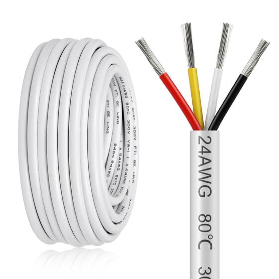 Fio elétrico Bingotec 24AWG 4 Conductor 50 pés/15 m - Cabo / Fio ...