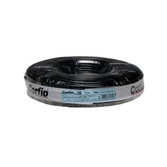 Fio Elétrico Flexível Corfio 16mm Rolo 100m Preto Cabo Imagem de Fio Elétrico Flexível Corfio 16mm Rolo 100m Preto Cabo