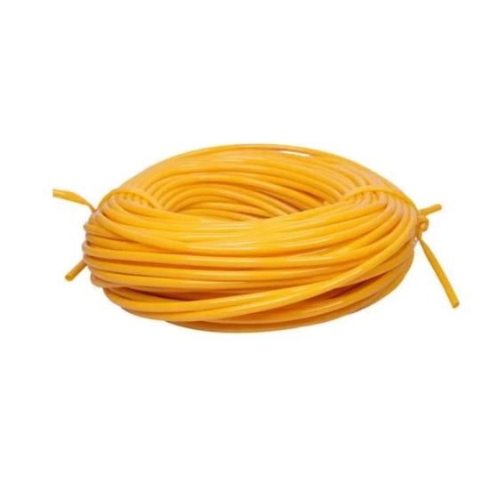 Imagem de Fio Espaguete Pvc Cor Amarelo, Rolo 1 Kg Para Cadeira Mesas Artesanais