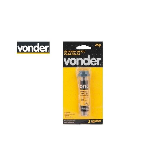 Fio Estanho 63 X 37 1,0mm Tubinho 25g - Vonder Imagem de Fio Estanho 63 X 37 1,0mm Tubinho 25g