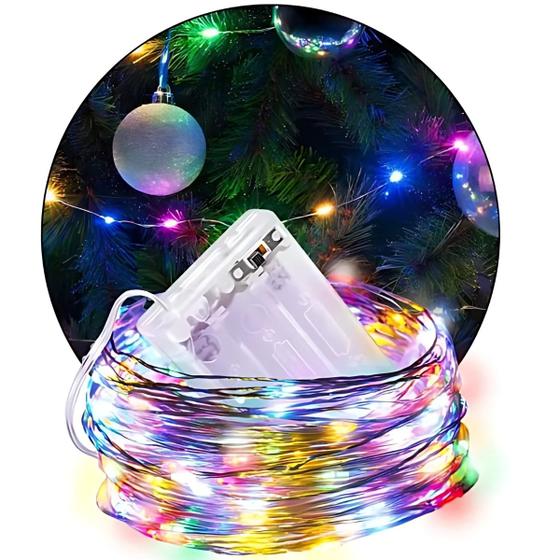 Imagem de Fio Fada Cordão De Luz Led 3m 30 Leds Colorido Pilha - 1056 Yoss