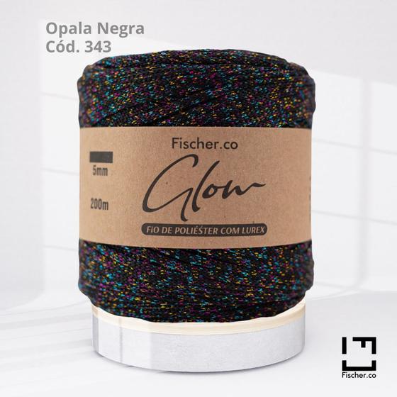 Imagem de Fio Glow Fischer Cor Opala Negro 343 com 200mts