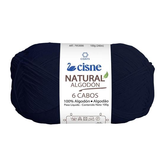 Imagem de Fio/Linha Cisne Natural 6 Cabos 100g 100% Algodão 220m Tex 445