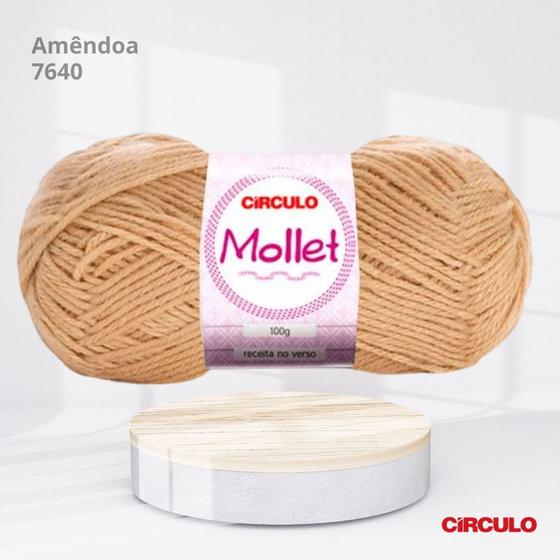 Imagem de Fio Mollet Circulo 100g Cor Amêndoa 7640