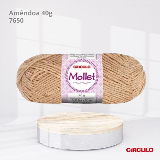 Imagem de Fio Mollet Circulo 40g Cor Amêndoa 7650