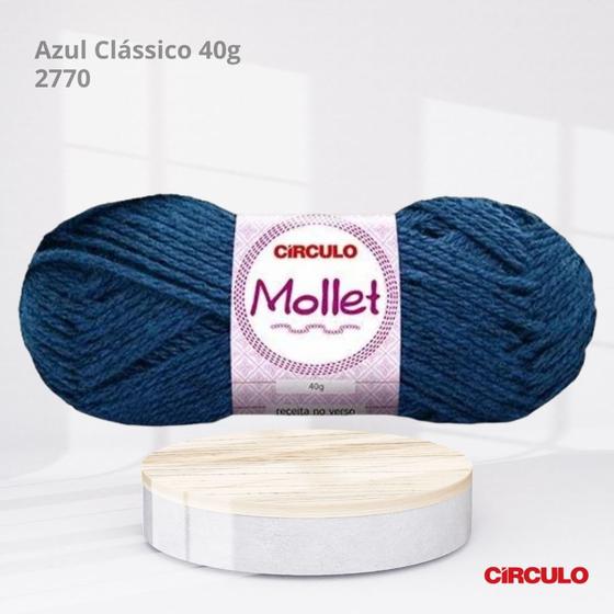 Imagem de Fio Mollet Circulo 40g Cor Azul Clássico 2770