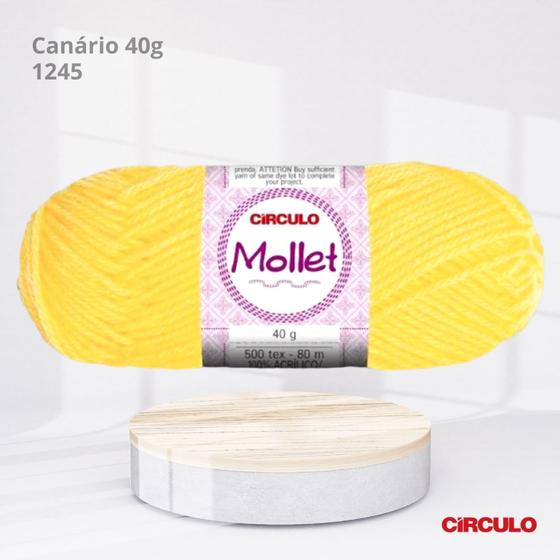 Imagem de Fio Mollet Circulo 40g Cor Canário1245