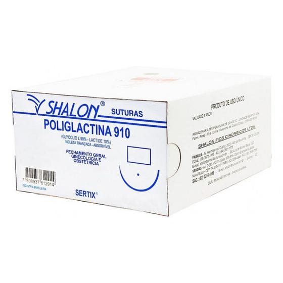 Imagem de Fio Nylon 2-0 Com Agulha Triangular de 2,0cm e 3/8 c/24 Shalon