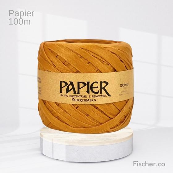 Imagem de Fio Papier Fischer 15-17mm com 100mts COR Capim Dourado