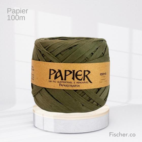 Imagem de Fio Papier Fischer 15-17mm com 100mts COR Verde Sálvia