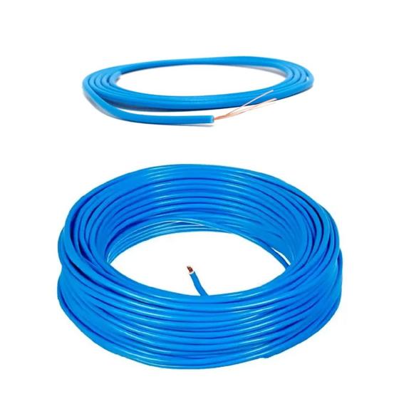 Imagem de Fio Rolo de Cabo Força Flexível 10 Metros Azul Uniq Cable