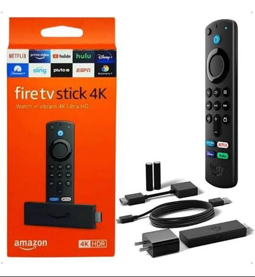Imagem de Fire TV Stick 4k Amazon Inclui Comandos Da Tv Com Alexa 