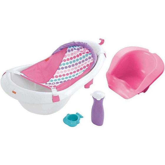 Imagem de Fisher Price Baby Gear Banheira Deluxe 4 Em 1 Rosa