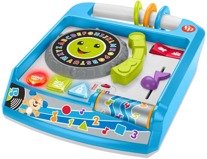 Imagem de Fisher-Price Laugh & Learn Remix Record Player, Brinquedo de Atividade com Estágios Inteligentes Conteúdo de Aprendizagem para Bebês e Crianças com Idade de 6 Meses ou Mais