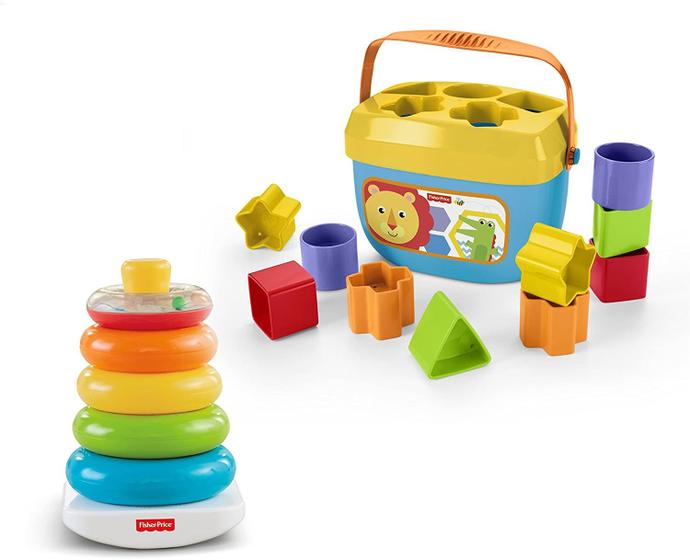 Imagem de Fisher-Price Rock-a-Stack &amp Baby's First Blocks Bundle