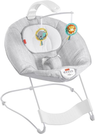 Imagem de Fisher-Price See & Soothe Deluxe Bouncer Hearthstone, assento de bebê calmante para bebês e recém-nascidos Amazon Exclusive