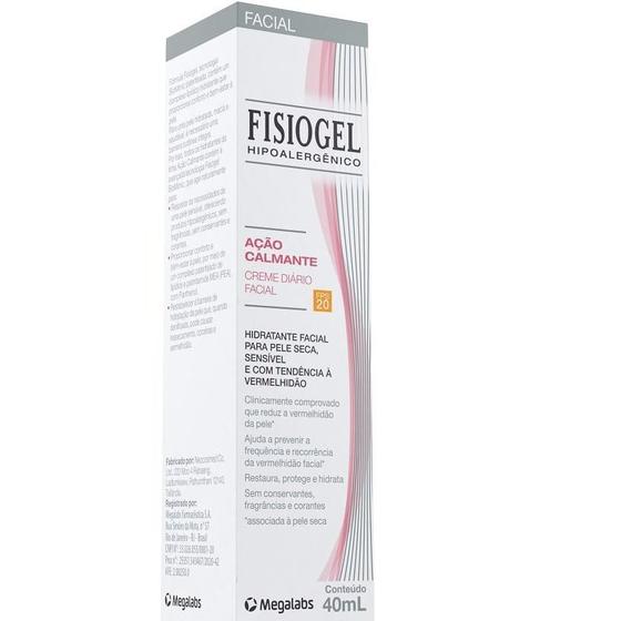 Imagem de Fisiogel Creme Facial Ação Calmante FPS 20 - 40ml MEGALABS