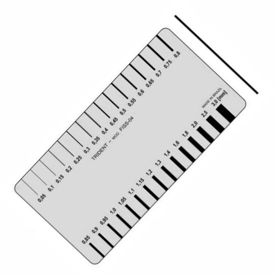 Imagem de Fissurômetro Gabarito Fissuras Régua Fiss04 Trident Desetec