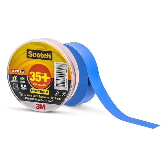 Fita 3M Isolante 19MMX20M 35+ Azul - 000039 - Fita Isolante - Magazine ...