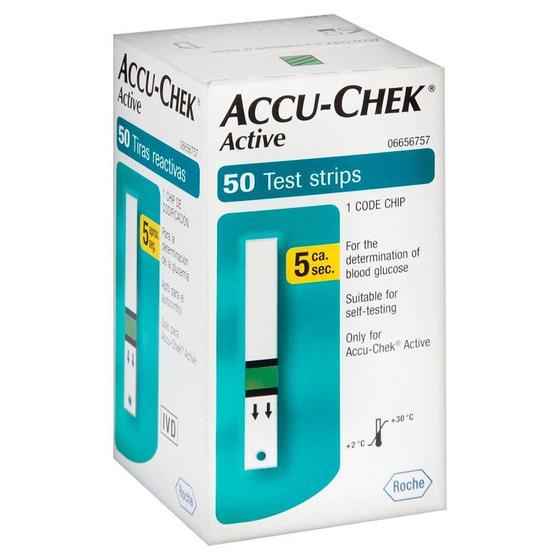 Fita accuchek glicose 50 tiras Menor preço em Fita accuchek glicose 50 tiras