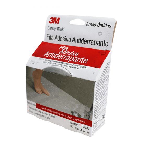 Imagem de Fita Adesiva Antiderrapante para Banheiros 3M Safety-Walk 50mm x 5m Transparente