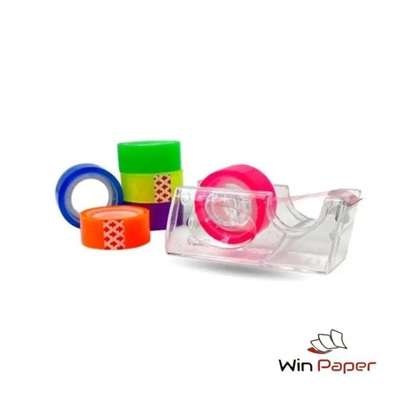 Imagem de Fita Adesiva Color Transparente Com Suporte E Com 6 Fitas - Win Paper