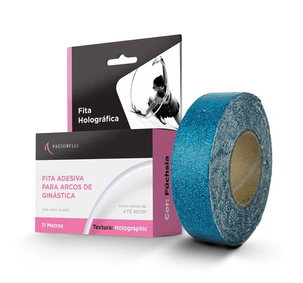 Imagem de Fita adesiva com glitter arcos e maças Pastorell - Azul