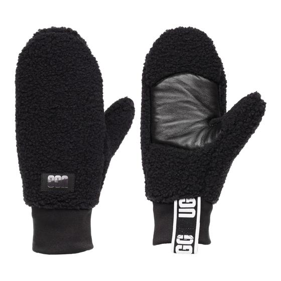 Imagem de Fita adesiva com logotipo Mittens UGG UggFluff para mulheres preta tamanho L-XL