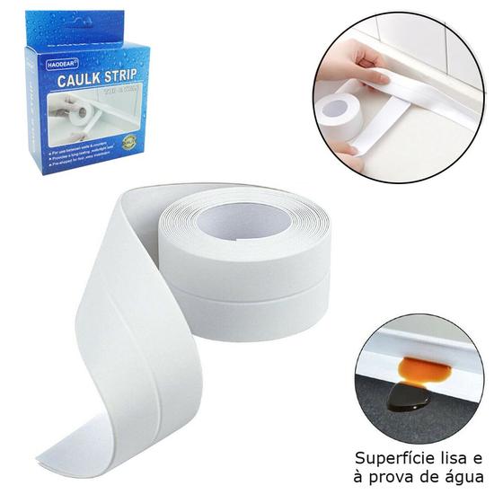 Fita adesiva de vedacao de pvc impermeavel caulk strip 3,8cmx3,2m Menor preço em Fita adesiva de vedacao de pvc impermeavel caulk strip 3,8cmx3,2m