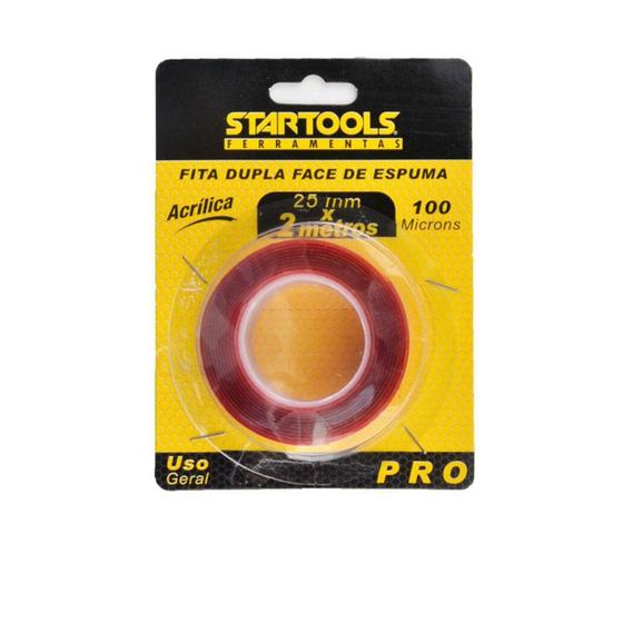 Imagem de Fita adesiva dupla face espuma 25 mm x 2 metros - Startools