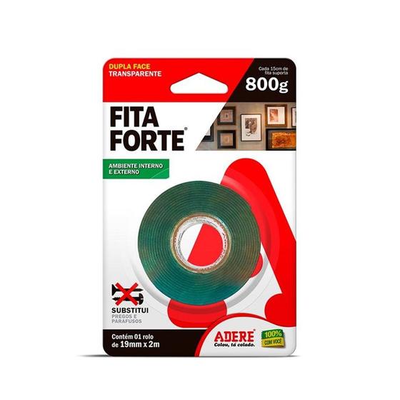 Imagem de Fita Adesiva Dupla Face Verde 19mm X 2m