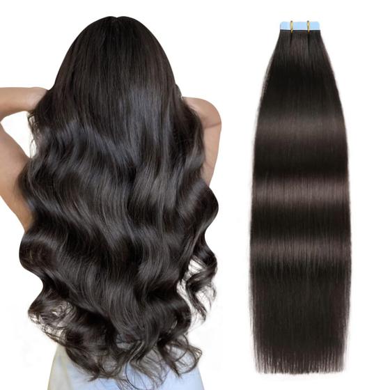 Imagem de Fita adesiva em extensões de cabelo SUYYA 100% Remy Human Hair 50g 22in