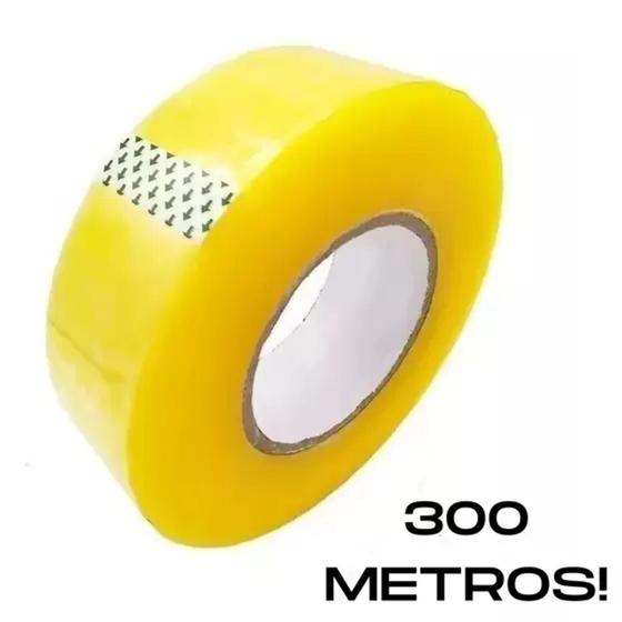 Imagem de Fita Adesiva Larga Transparente 300 Metros para Embalagem