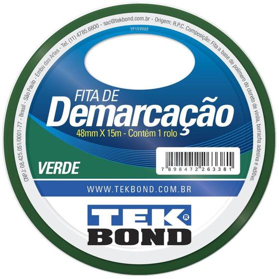 Imagem de Fita adesiva para demarcação 48 mm x 15 m - TekBond