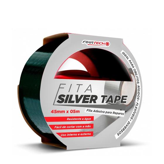 Imagem de Fita Adesiva para Reparos Silver Tape Fixatecho 45MM x 5M