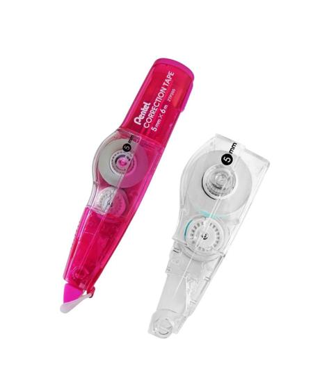 Imagem de Fita Adesiva Pentel Secagem Rápida Corretivo + Refil Cores Pink e Azul