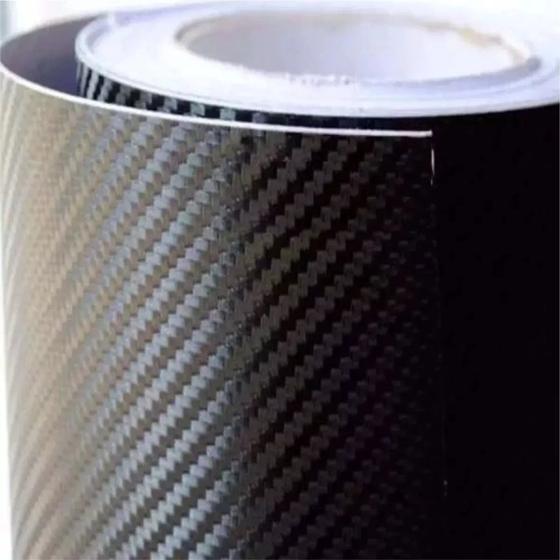 Imagem de Fita Adesivo Fibra Carbono Preto Envelopamento 10cm x 1m de largura