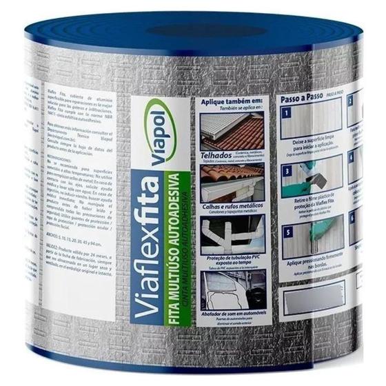 Imagem de Fita Aluminizada Multiuso Viaflex 15cm x 1m Viapol