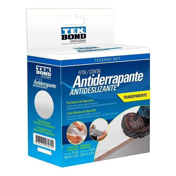 Imagem de Fita Antiderrapante 50mmx5m Transparente Tekbond