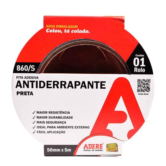 Imagem de FITA ANTIDERRAPANTE PRETA 50mmX05m - ADERE