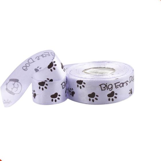 Imagem de Fita Big Ears Dog 25mm Em Cetim Com 22 Metros