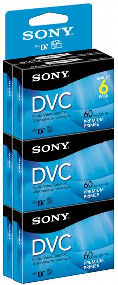 Imagem de Fita Cassete Mini DV Sony DVM60PRR/6C - Pacote com 6 Minutos