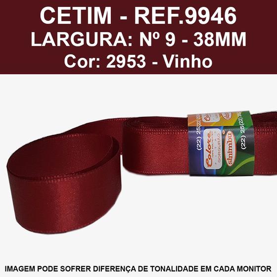 Imagem de FITA CETIM LISA SINIMBU 10MT REF.9946/38 MM/Nº9 -