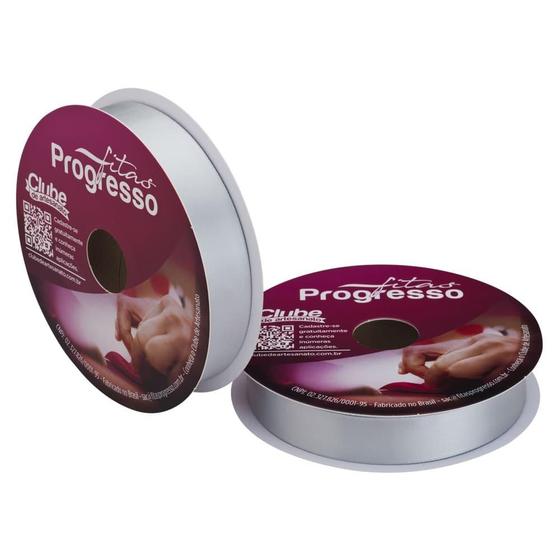 Imagem de Fita Cetim Simples Progresso 22mm 50m CF005 Prata 084