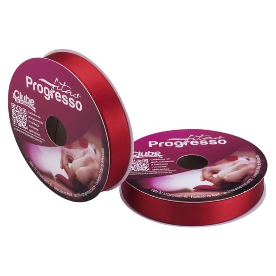 Imagem de Fita Cetim Simples Progresso 22mm 50m CF005 Vermelho 209