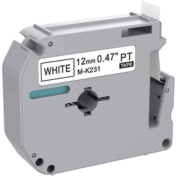 Fita Compatível M-231 MK-231 MK-231S Branca 12mm Rotulador Brother - schenzen