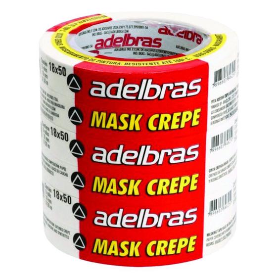 Imagem de Fita crepe 18x50 c/6 Adelbras ref 250