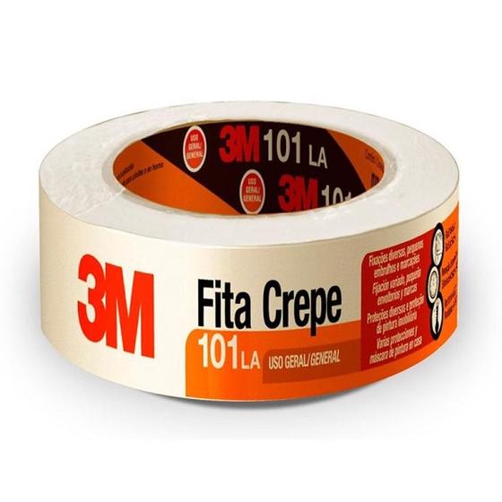 Imagem de Fita Crepe Para Uso Geral e Pintura com 4,8cm de Largura Rolo de 50 Metros 101LA - 3M