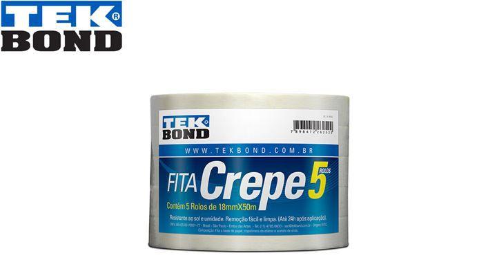 Imagem de Fita Crepe Tek Bond Branca 18mm X 50m